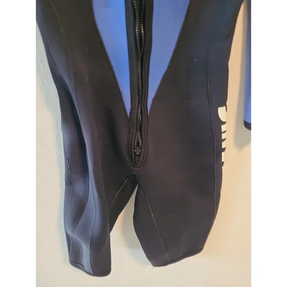 Oceanic USA Men's Sleeved Wetsuit Large Nylon Poly Neoprene Blue Black 3mm
